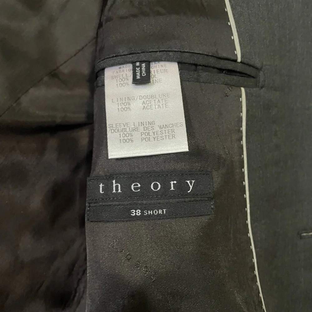 Theory men’s Charcoal Suit Jacket